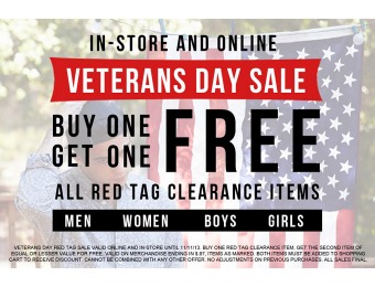 Tilly's Veteran's Day Sale: Buy One, Get One Free on All Red Tag Items