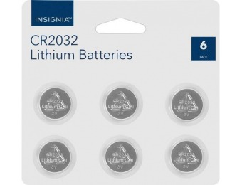 45% off Insignia CR2032 Batteries (6-Pack)