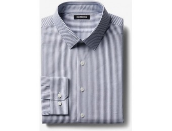 71% off Express Mens Classic Striped Point Collar Dress Shirt
