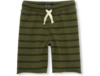 76% off Boys Printed Terry Knit Shorts - Green
