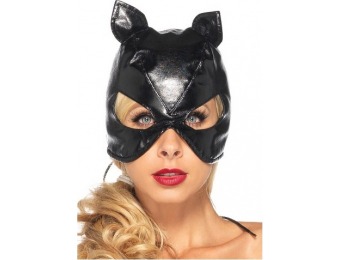 55% off Cat Mask Faux Leather Black