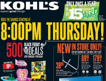 Preview Kohl's Black Friday Sale Ad - Over 500 Deals and Doorbusters