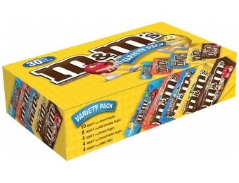 40% off M&M's Full Size Variety Pack, 30 ct Case