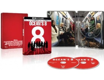 61% off Ocean's 8 [SteelBook] (4K + Blu-ray + Digital)