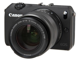 $344 off Canon EOS M 18MP Camera w/ EF-M18-55mm Lens