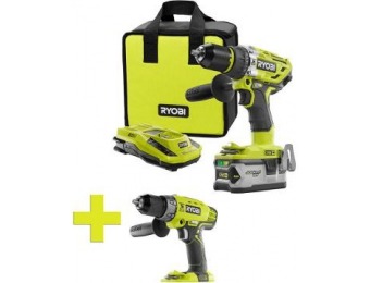 $69 off Ryobi One+ Lithium-Ion Brushless Hammer Drill/Driver