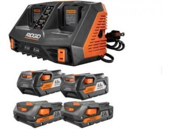 $201 off RIDGID Lithium-Ion Dual Port Sequential Charger Kit
