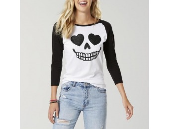 80% off Joe Boxer Juniors' Halloween Graphic T-Shirt - Skull