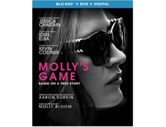 83% off Molly's Game (Blu-ray + DVD + Digital)