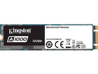 $120 off Kingston 480GB PCI Express 3.0 x2 (NVMe) SSD