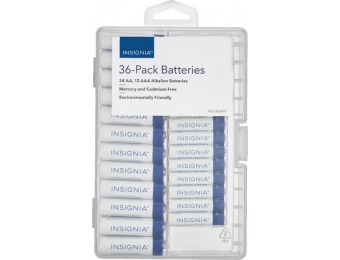 36% off Insignia AA / AAA Batteries (36-Pack)