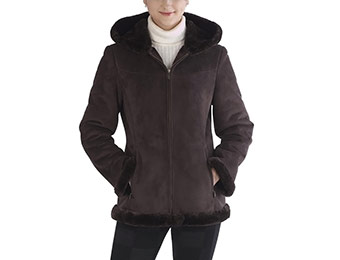 74% off BGSD Women's Faux Shearling Parka Jacket with Hood