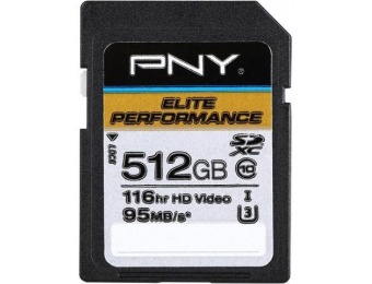 $210 off PNY 512GB Elite Performance SDXC Memory Card