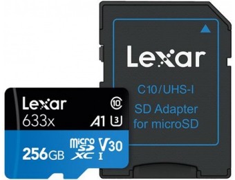 $115 off Lexar 256GB High-Performance 633x microSDXC Memory Card