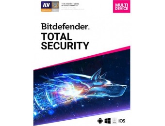 $55 off Bitdefender Total Security 2019 (5-Device) 1-Year Subscription
