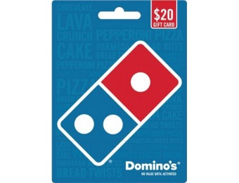 15% off Domino's Pizza $20 Gift Card