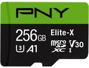 56% off PNY Elite-X 256GB MicroSDXC UHS-I Memory Card
