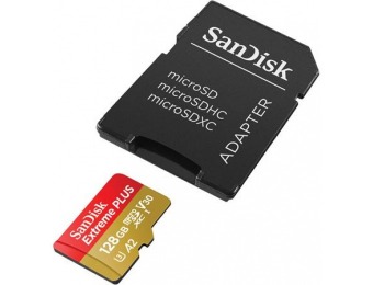 $63 off SanDisk 128GB Extreme PLUS UHS-I microSDXC Memory Card