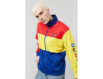 50% off Colorblock Flag Graphic Jacket