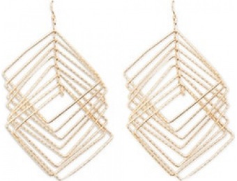 83% off Tiered Square Drop Earrings