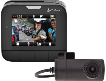 $90 off Cobra Drive HD DASH2216D Front and Rear Camera Dash Cam