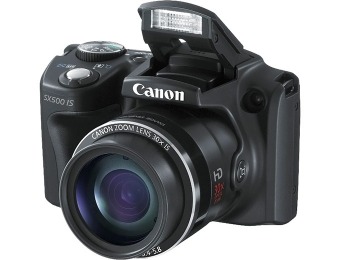 50% off Canon PowerShot SX-500 Digital Camera, 30x Optical Zoom