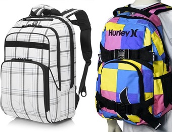 79% off Hurley Puerto Rico or Honor Roll Skateboard Backpack