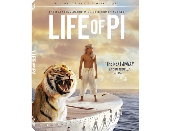 70% off Life of Pi (Blu-ray + DVD + Digital Copy)