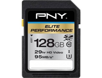 57% off PNY Elite Performance 128GB SDXC UHS-I Memory Card