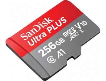 56% off SanDisk Ultra Plus 256GB microSDXC UHS-I Memory Card