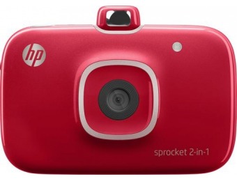 $100 off HP Sprocket 2-in-1 Camera & Photo Printer - Red