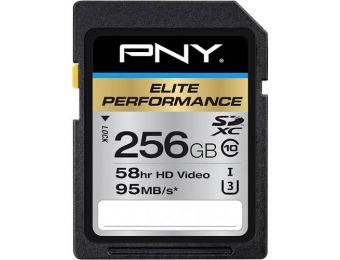 50% off PNY Elite Performance 256GB SDXC UHS-I Memory Card