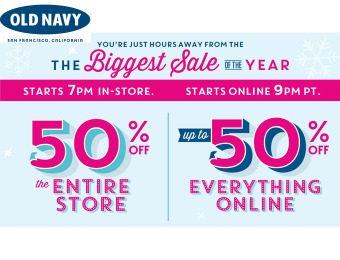 Old Navy Black Friday Deals - 50% off Everything