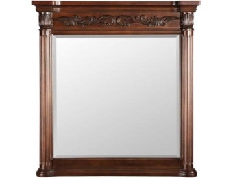 $238 off Belle Foret Estates 38" L x 36" W Wall Mirror in Rich Mahogany