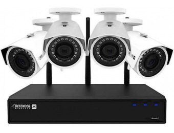 $230 off Defender 4-Cam Wireless 4.0MP 1TB NVR Surveillance System