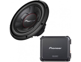 $160 off Pioneer 1600W Class D Mono Amplifier and 12" Subwoofer