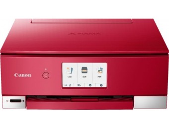 $110 off Canon PIXMA TS8220 Wireless All-In-One Printer - Red