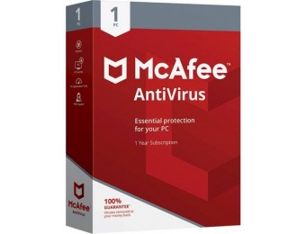 63% off McAfee AntiVirus (1-Year Subscription) - Windows