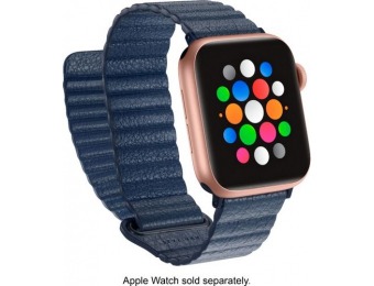 88% off Platinum Leather Band for Apple Watch 38/40mm - Navy Blue