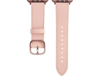 63% off Platinum Leather Apple Watch 42/44mm Strap - Pink