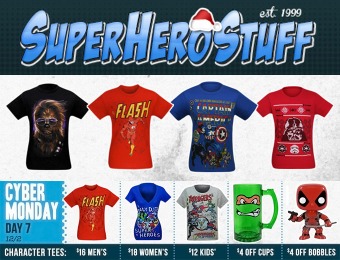 SuperHeroStuff Cyber Monday Sale - T-shirts for men, women & kids