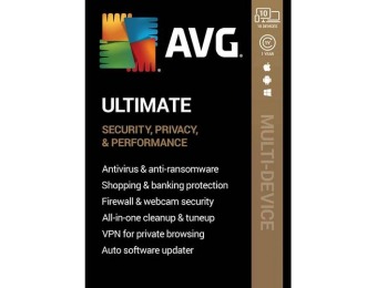 $76 off AVG Ultimate (10 Devices) - Android|Mac|Windows