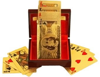 41% off 24 Carat 99.9% Gold-Plated Full Deck Playing Cards