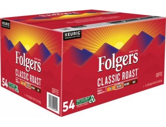 $10 off Folger's Classic Roast Coffee Pods (54-Pack)