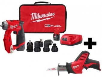 $89 off Milwaukee M12 Brushless 4-in-1 Drill Driver Kit with Hackzall