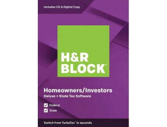 40% off H&R Block Deluxe + State Tax Software - Mac|Windows