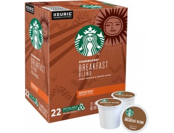 $5 off Starbucks Breakfast Blend Medium K-Cup Pods (22-Pack)