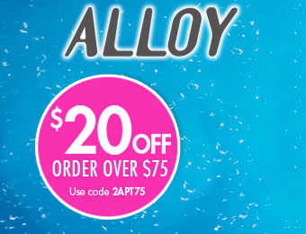 $20 off orders over $75 with Alloy Coupon Code 2APT75