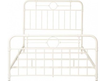 $80 off Walker Edison 63" Queen-Size Pipe Bed Frame - Antique White