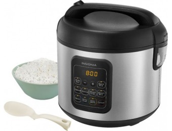 $19 off Insignia 20-Cup Rice Cooker and Steamer - Stainless Steel